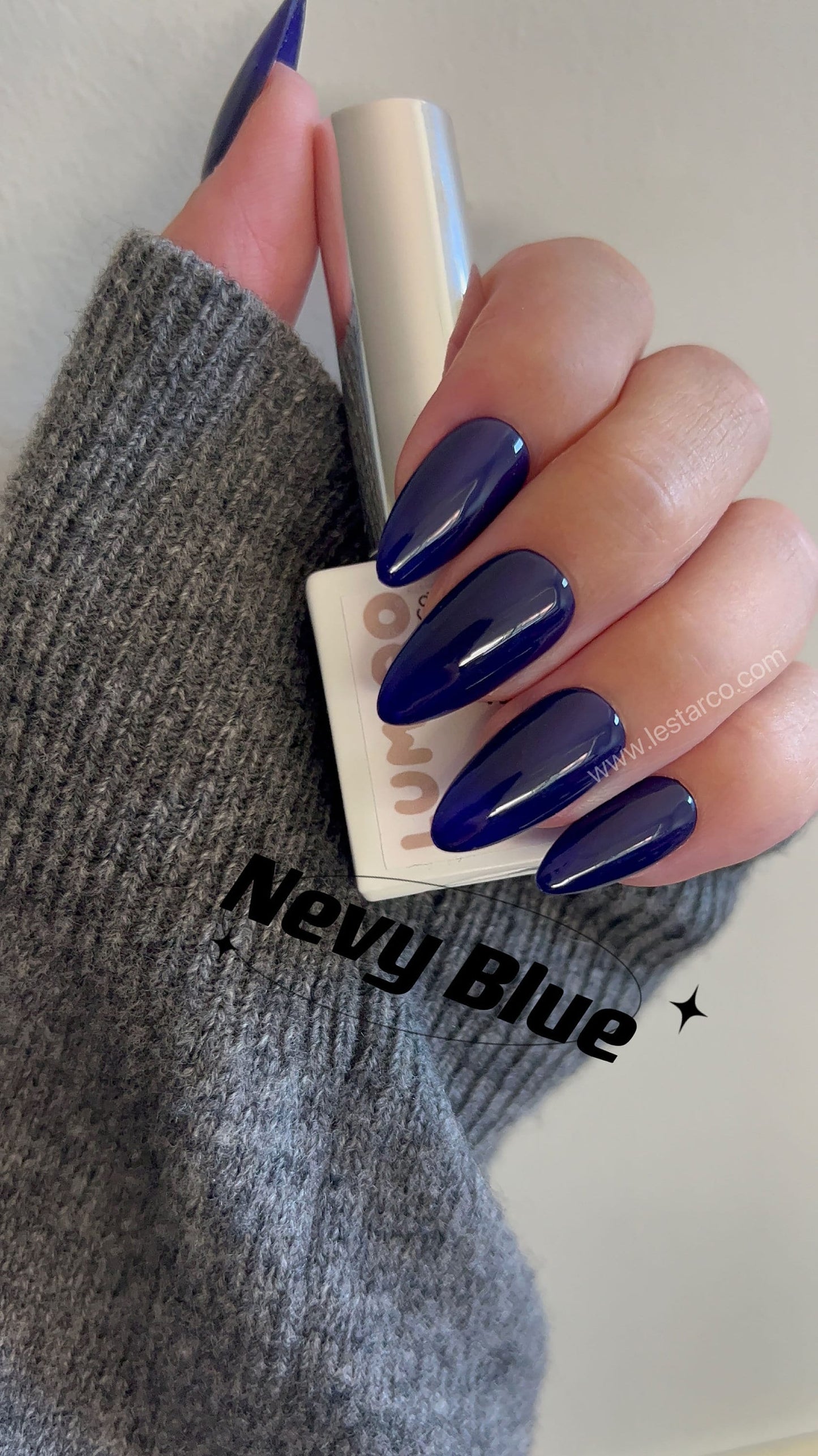 Navy Blue | Gel Polish | Ultra Shine Long Lasting Brush on UV Gels Home Nail DIY False Tips Manicure Nail Art Supply