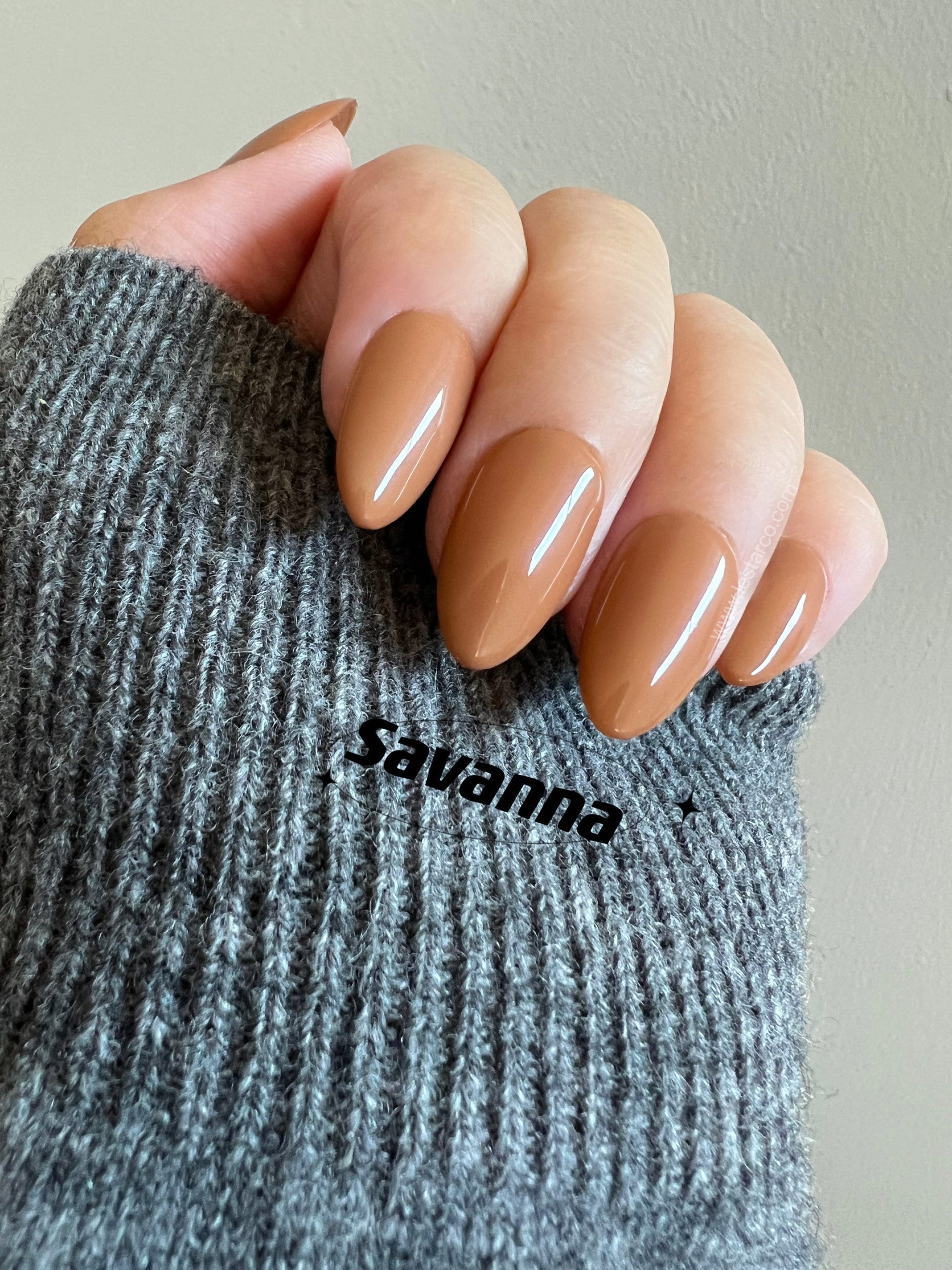 Savanna | Brown Gel Polish | Ultra Shine Long Lasting Brush on UV Gels Home Nail DIY False Tips Manicure Nail Art Supply