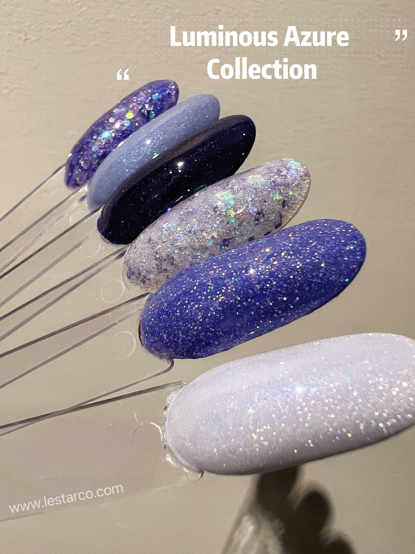 Luminous Azure Collection | Blue Cooler Shifting Glitter Gel Polish Ultra Shine Home Nail DIY False Tips Manicure Nail Art Supply By LUMIQO