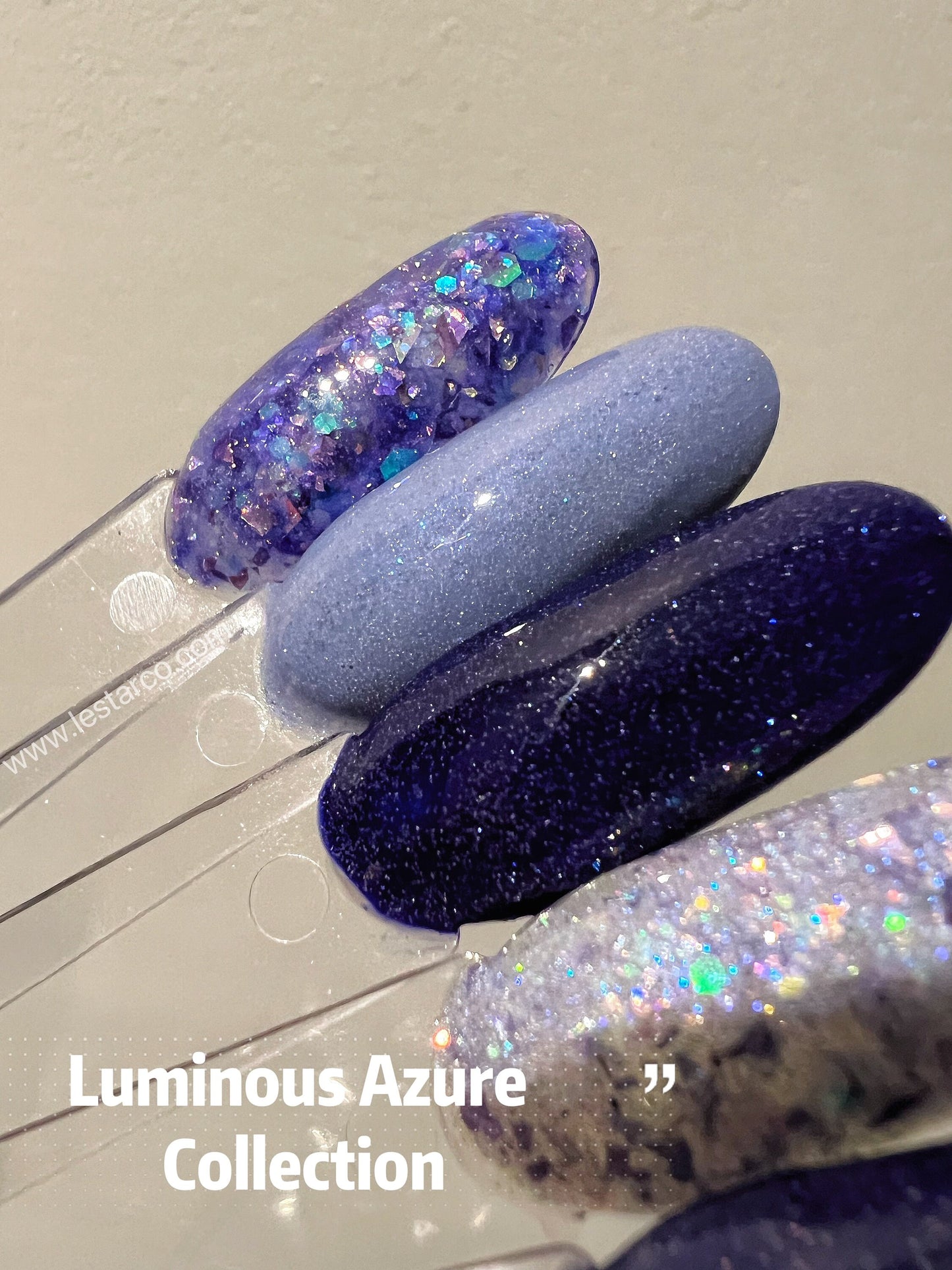 Luminous Azure Collection | Blue Cooler Shifting Glitter Gel Polish Ultra Shine Home Nail DIY False Tips Manicure Nail Art Supply By LUMIQO