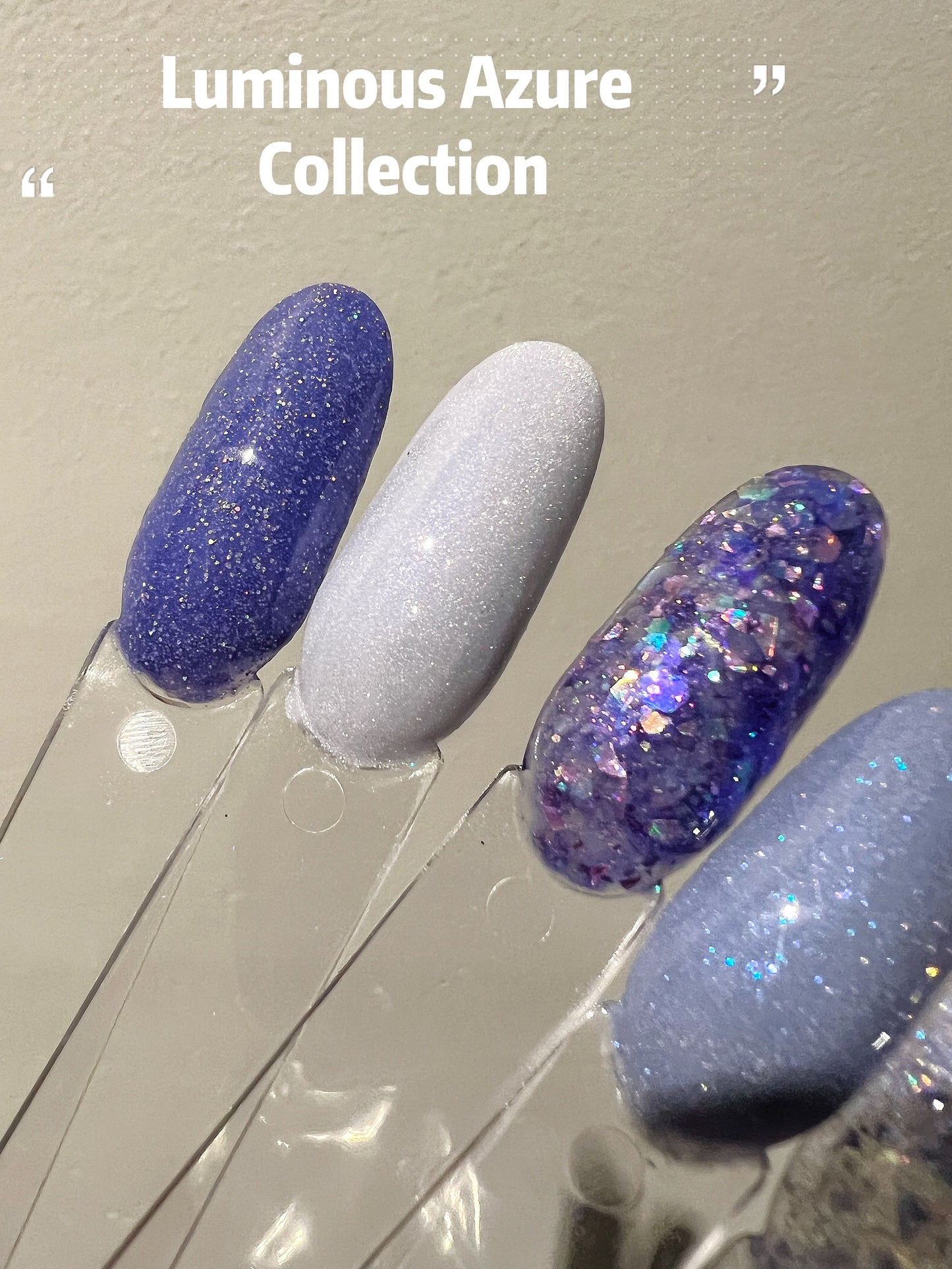 Brilliant Lapis Gel Polish | Sheer Blue w/ Multi Size Chunky Glitter | Ultra Shine Home Nail DIY Manicure Nail Art Supply By LUMIQO
