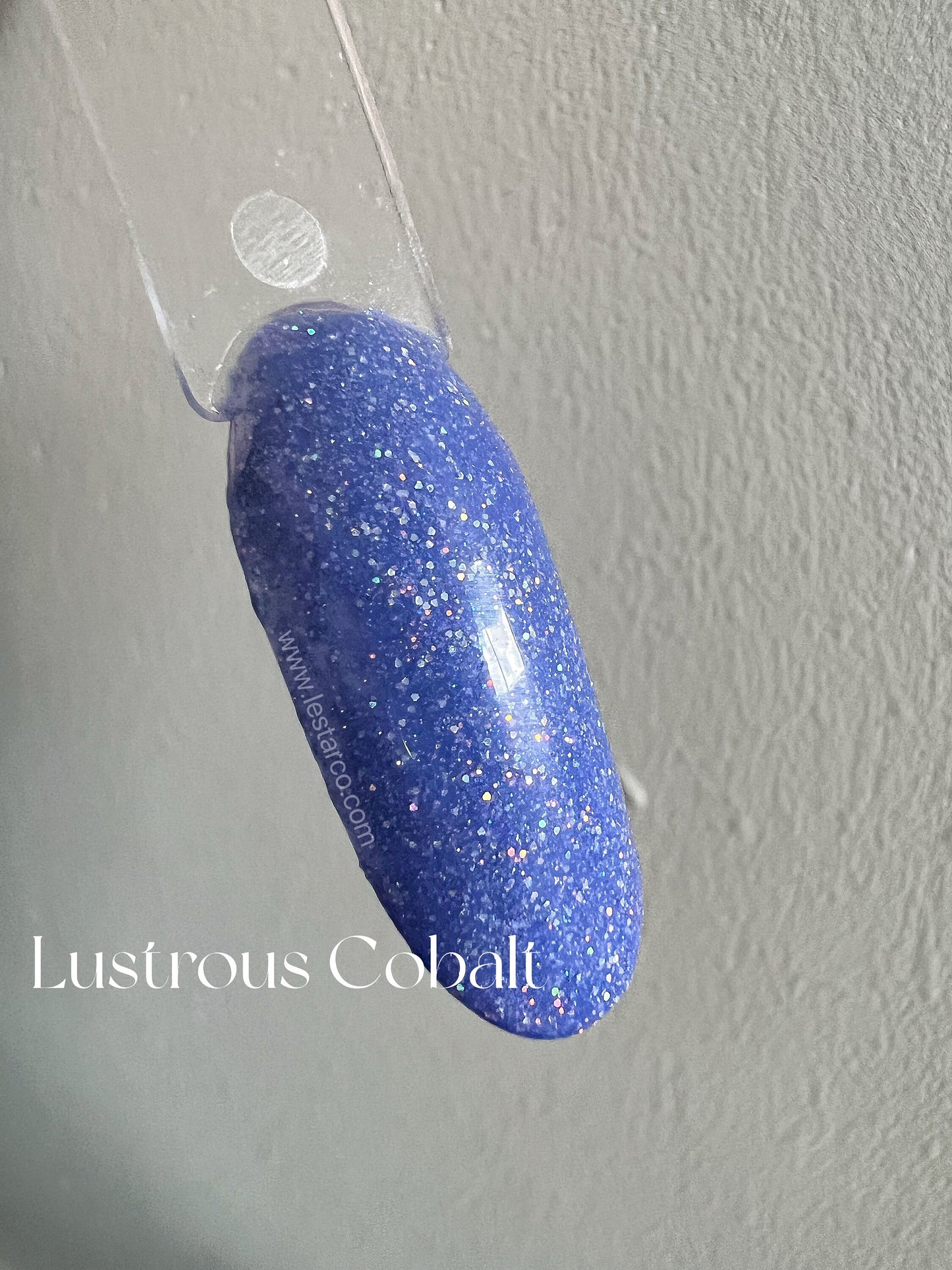 Lustrous Cobalt Gel Polish | Cobalt Blue w/ Holographic Glitter | Ultra Shine Home Nail DIY Manicure Nail Art Supply By LUMIQO