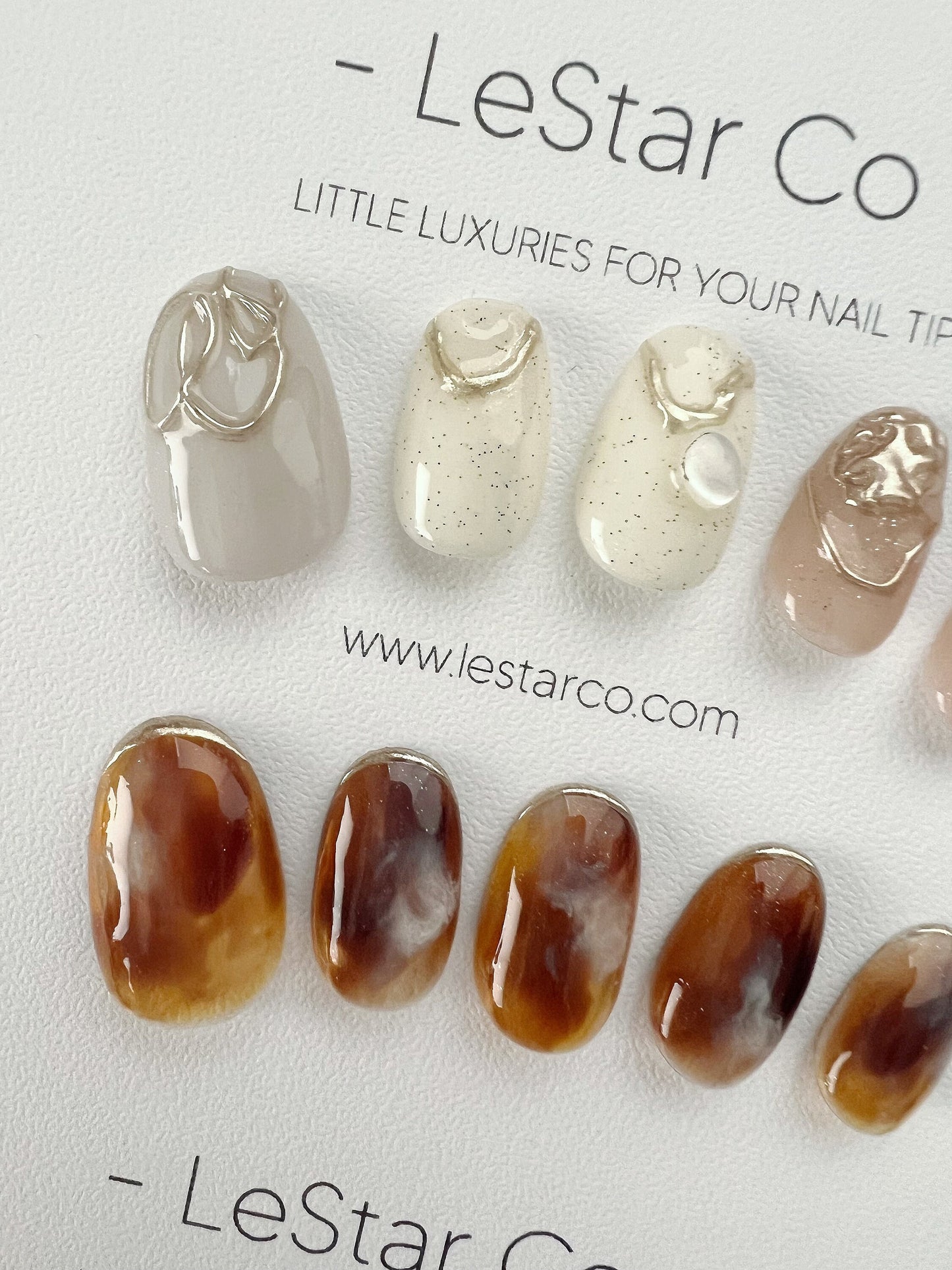 Reusable Mineral Bloom | Premium Press on Nails Gel | Fake Nails | Cute Fun Colorful Gel Nail Artist faux nails BB262