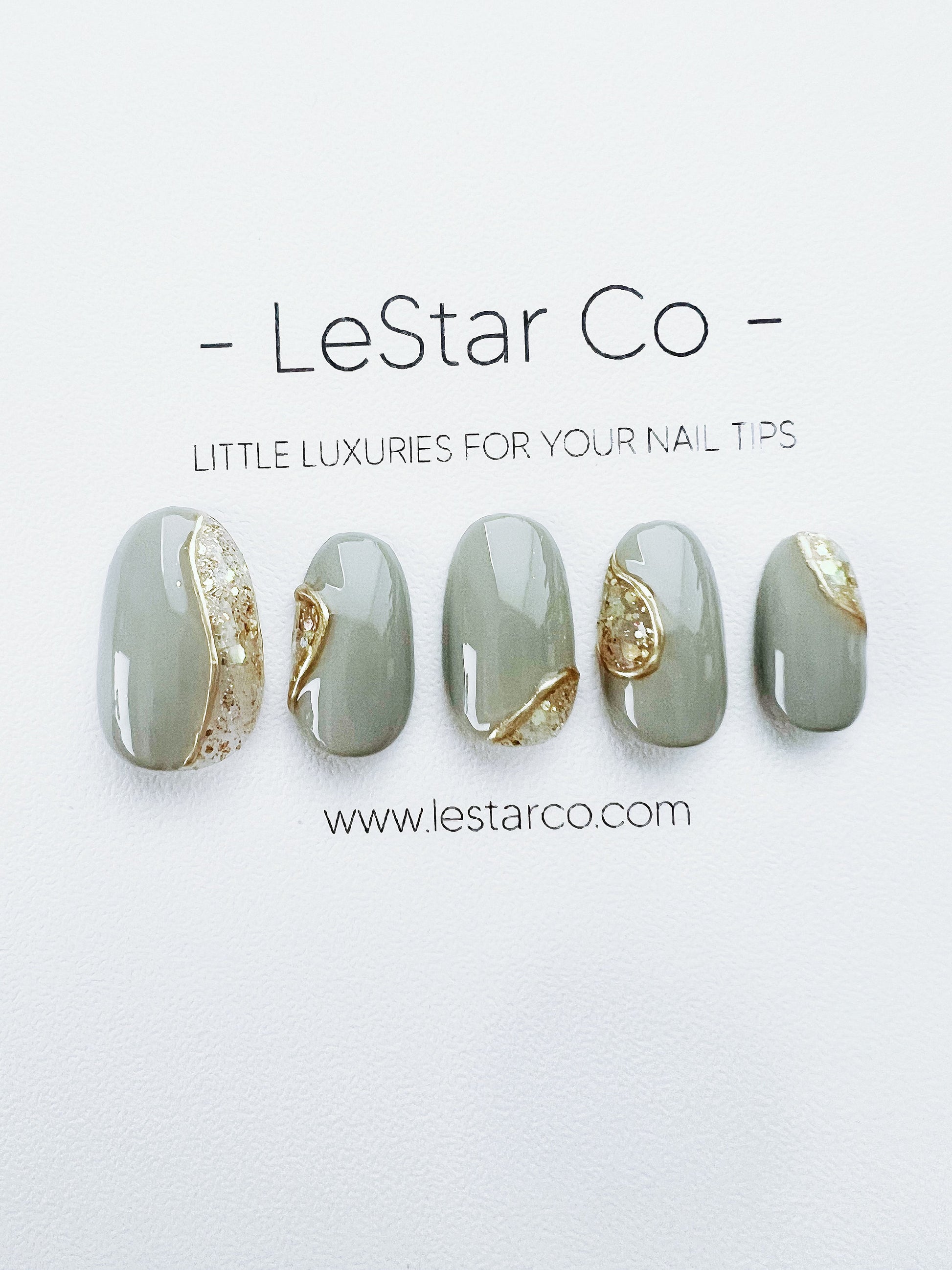 Reusable Crystal Ash | Premium Press on Nails Gel | Fake Nails | Cute Fun Colorful Gel Nail Artist faux nails ML292