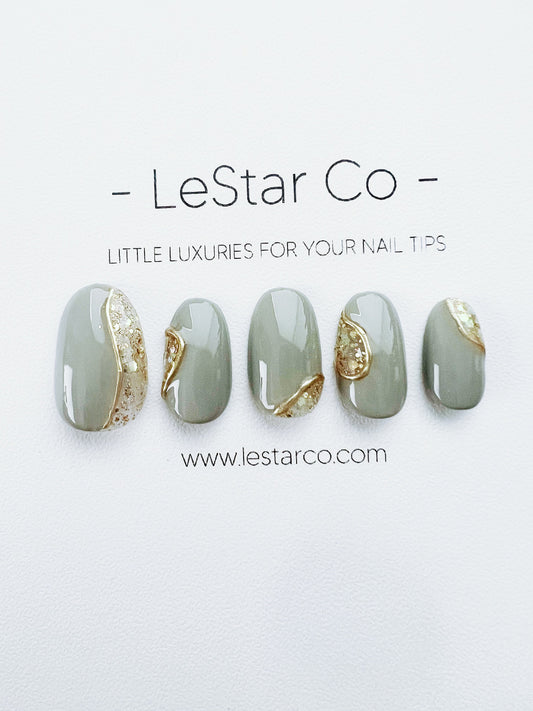 Reusable Crystal Ash | Premium Press on Nails Gel | Fake Nails | Cute Fun Colorful Gel Nail Artist faux nails ML292