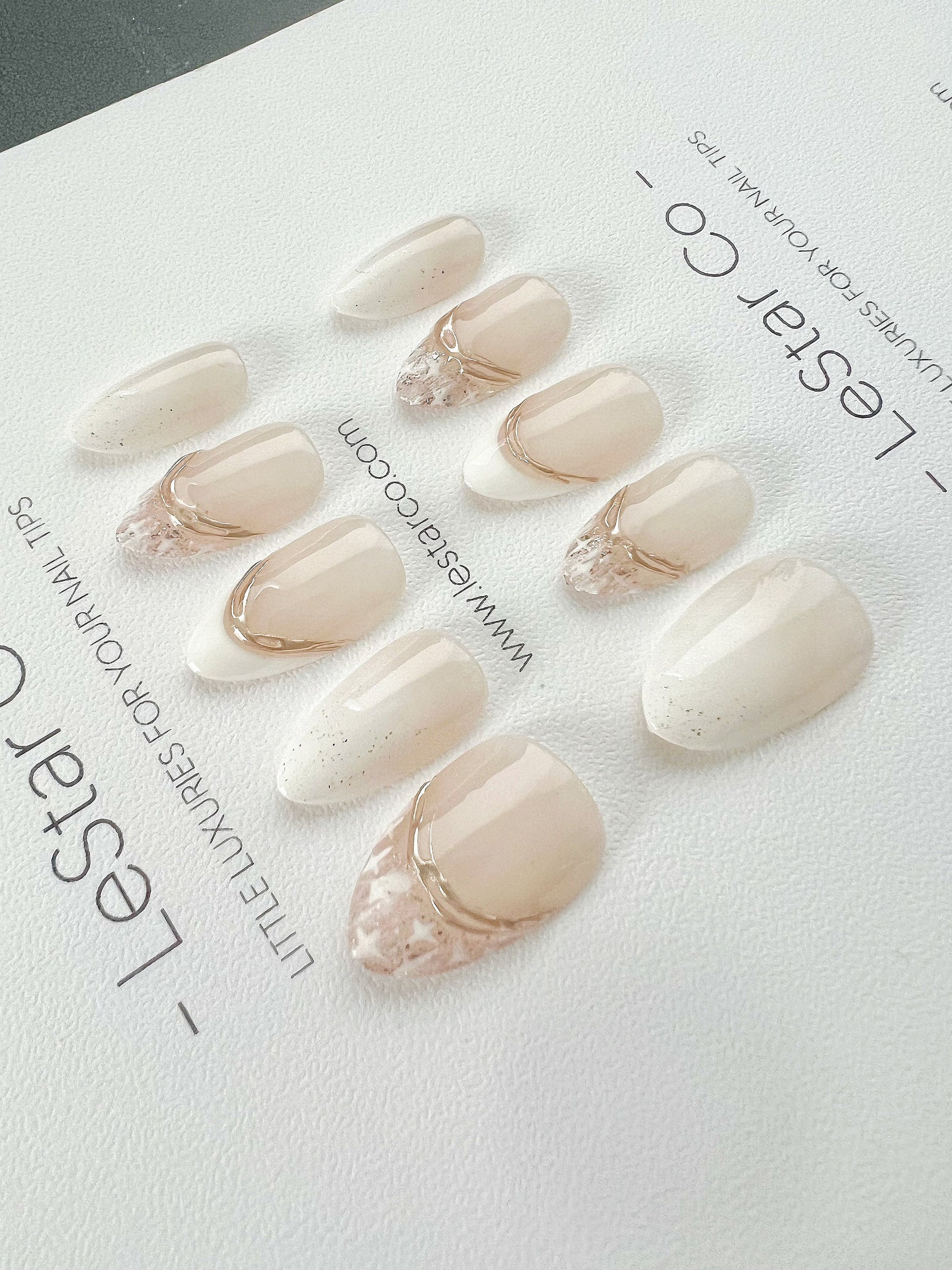 Reusable Woolen Chic | Premium Press on Nails Gel | Fake Nails | Cute Fun Colorful Gel Nail Artist faux nails ML298