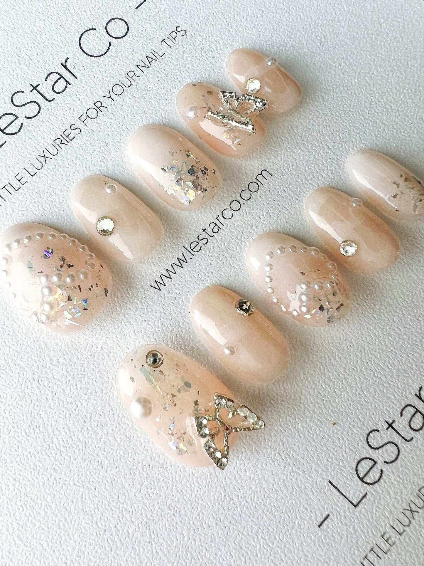 Reusable | Premium Press on Nails Gel | Fake Nails | Cute Fun Colorful Gel Nail Artist faux nails BB315