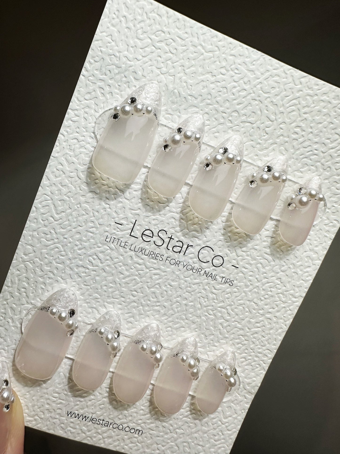 Reusable A fresh start French Nails Premium Short Press on Nails Gel Manicure | Fake Nails | Handmade | Lestarco faux nails TMR384