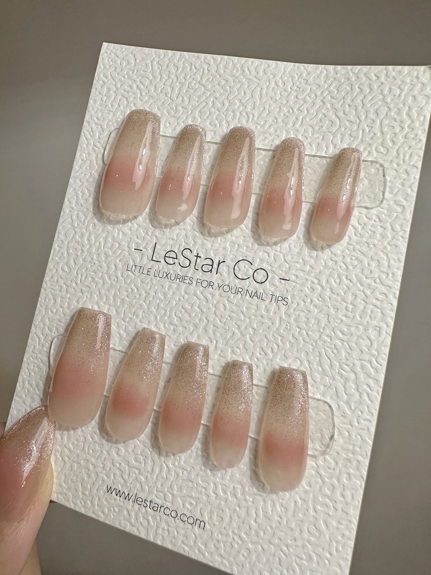 Reusable Glassy Candy Pink Cat-eye Effect| Premium Press on Nails Gel | Fake Nails | Cute Fun Colorful Gel Nail Artist faux nails TMR389