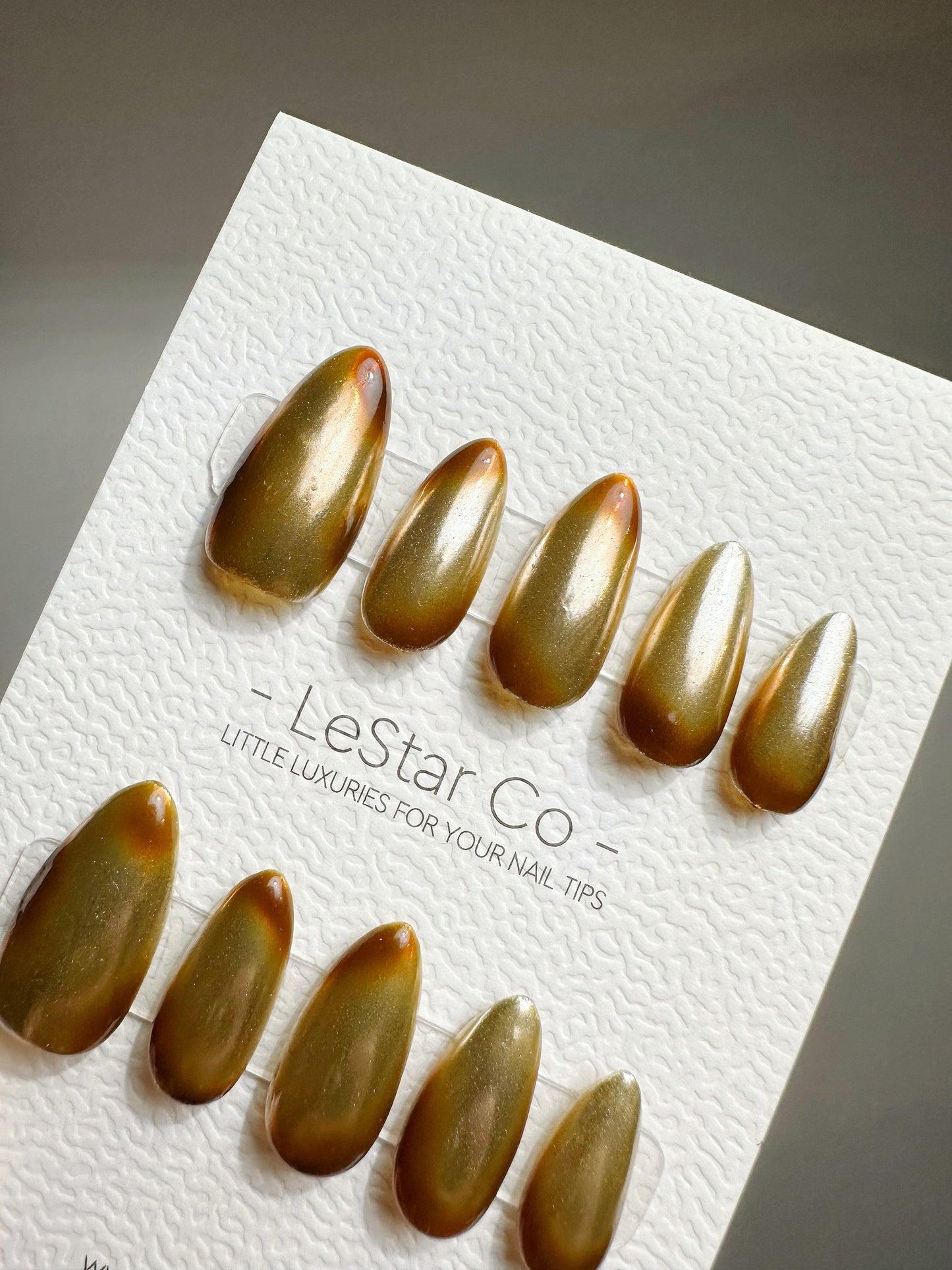 Reusable My Cure Gold Ombre| Premium Press on Nails Gel | Fake Nails | Cute Fun Colorful Gel Nail Artist faux nails TMR411