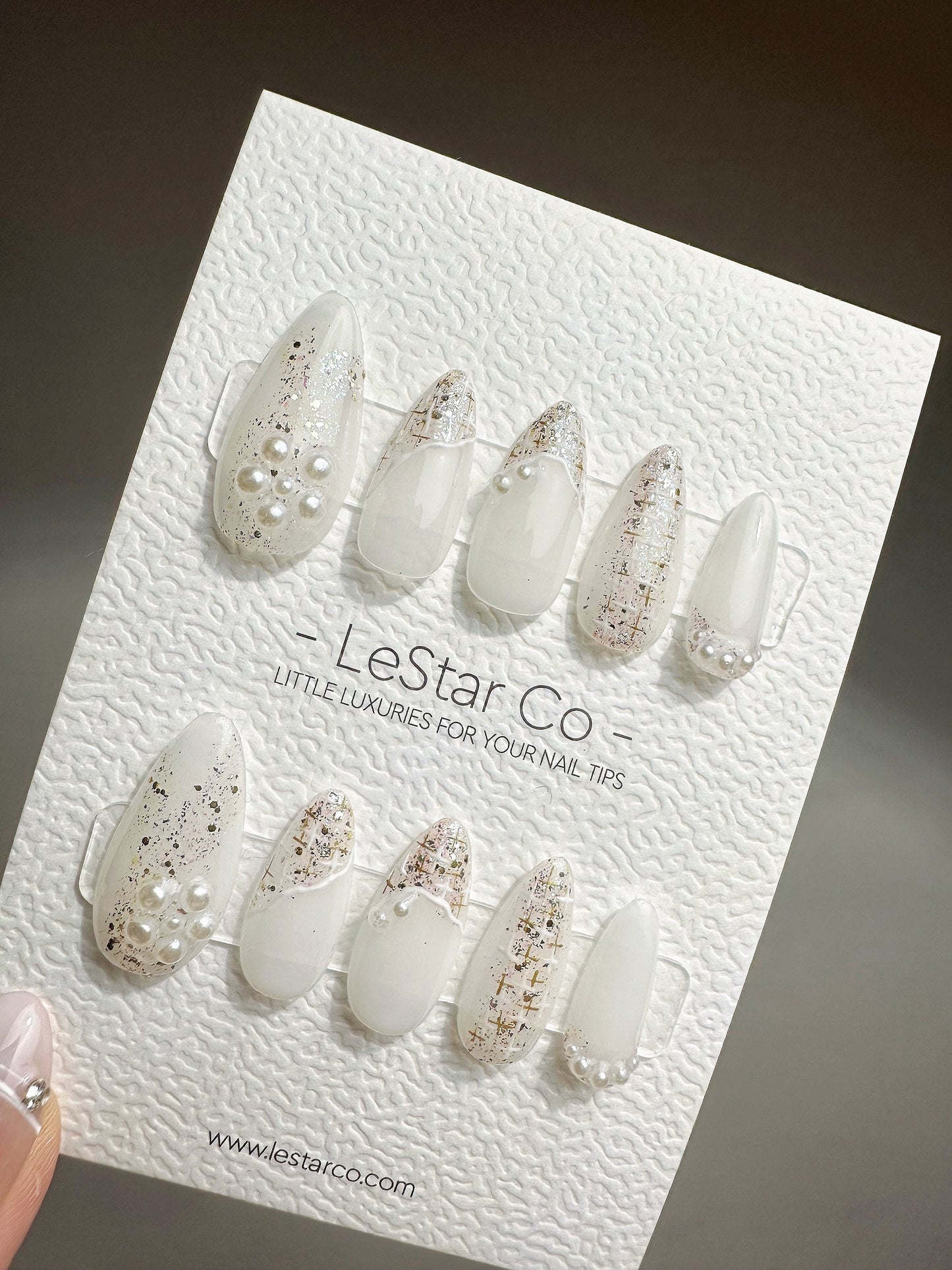Reusable Winter Wonderland| Premium Press on Nails Gel Manicure | Fake Nails | Handmade Gel Nail Artist faux nails ML433