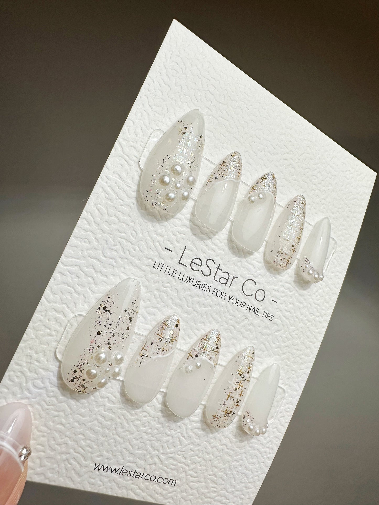 Reusable Winter Wonderland| Premium Press on Nails Gel Manicure | Fake Nails | Handmade Gel Nail Artist faux nails ML433