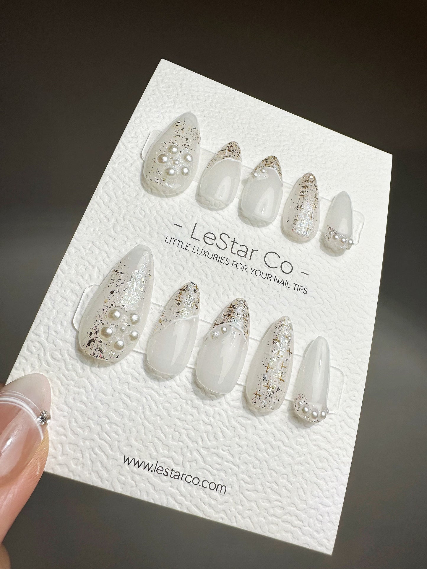 Reusable Winter Wonderland| Premium Press on Nails Gel Manicure | Fake Nails | Handmade Gel Nail Artist faux nails ML433