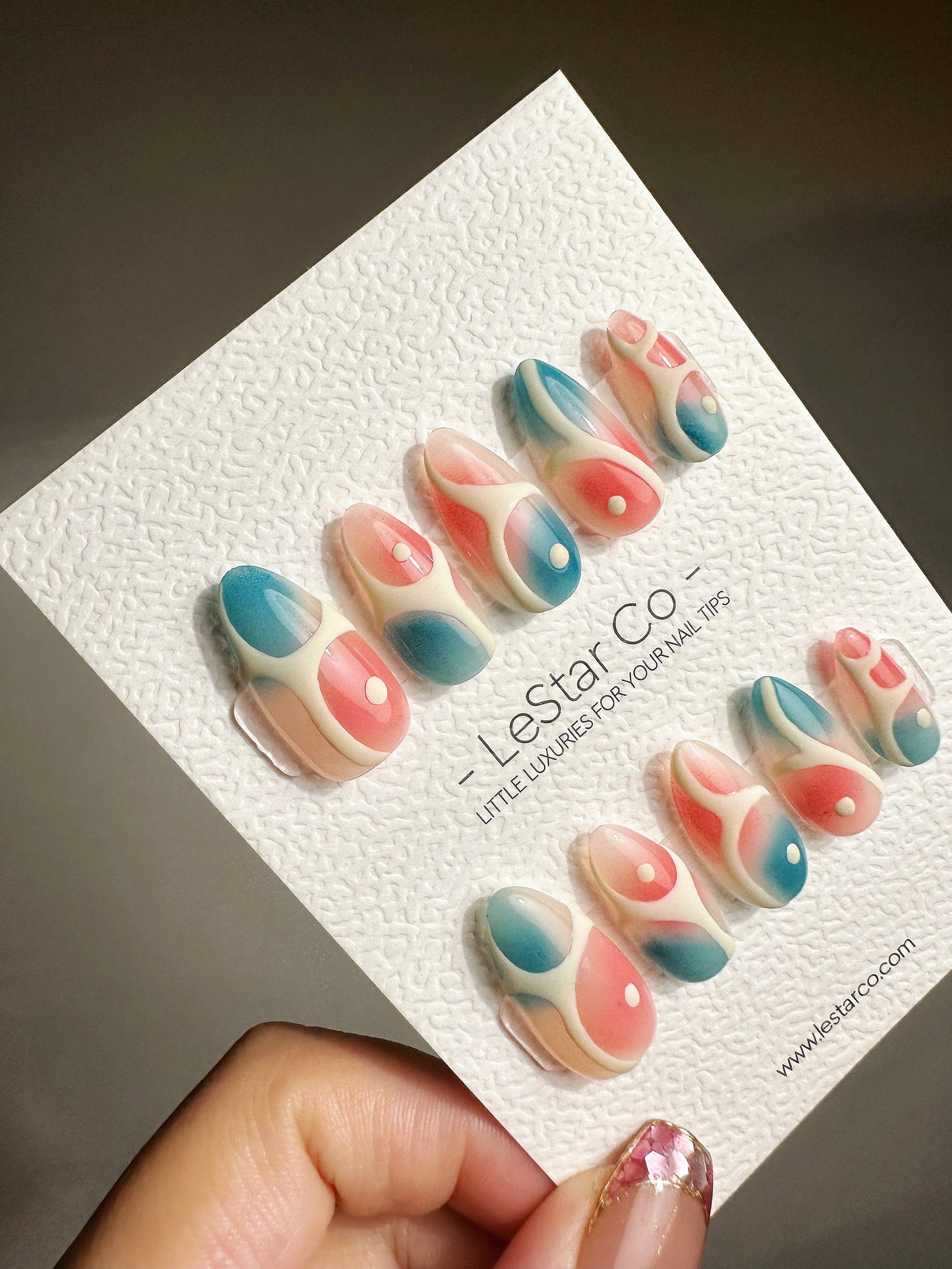 Reusable Cosmic Confetti | Premium Press on Nails Gel | Fake Nails | Cute Fun Colorful Gel Nail Artist faux nails QN442