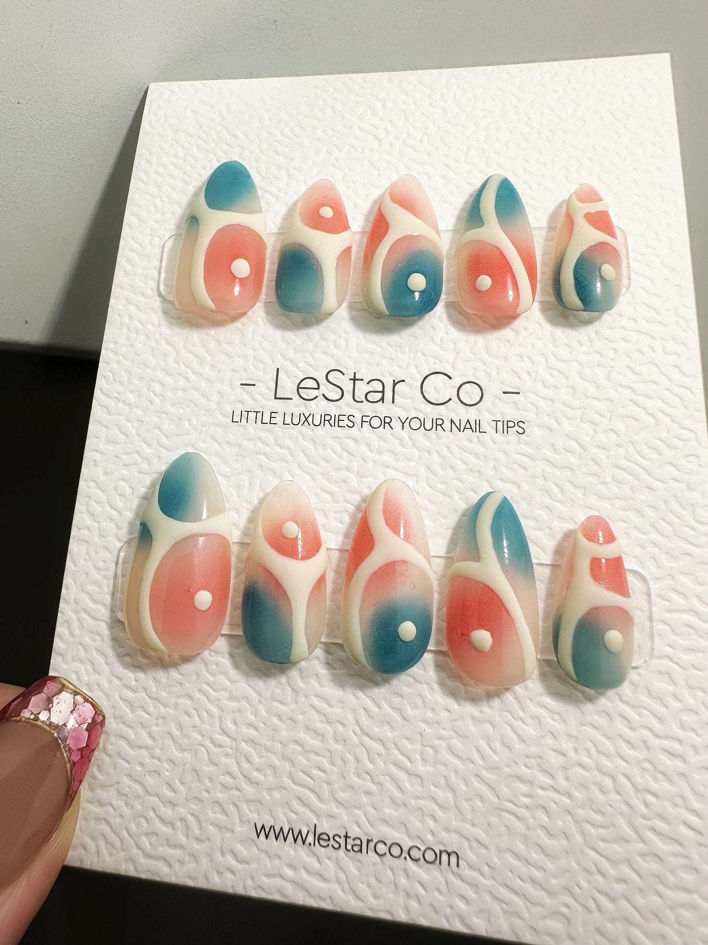 Reusable Cosmic Confetti | Premium Press on Nails Gel | Fake Nails | Cute Fun Colorful Gel Nail Artist faux nails QN442