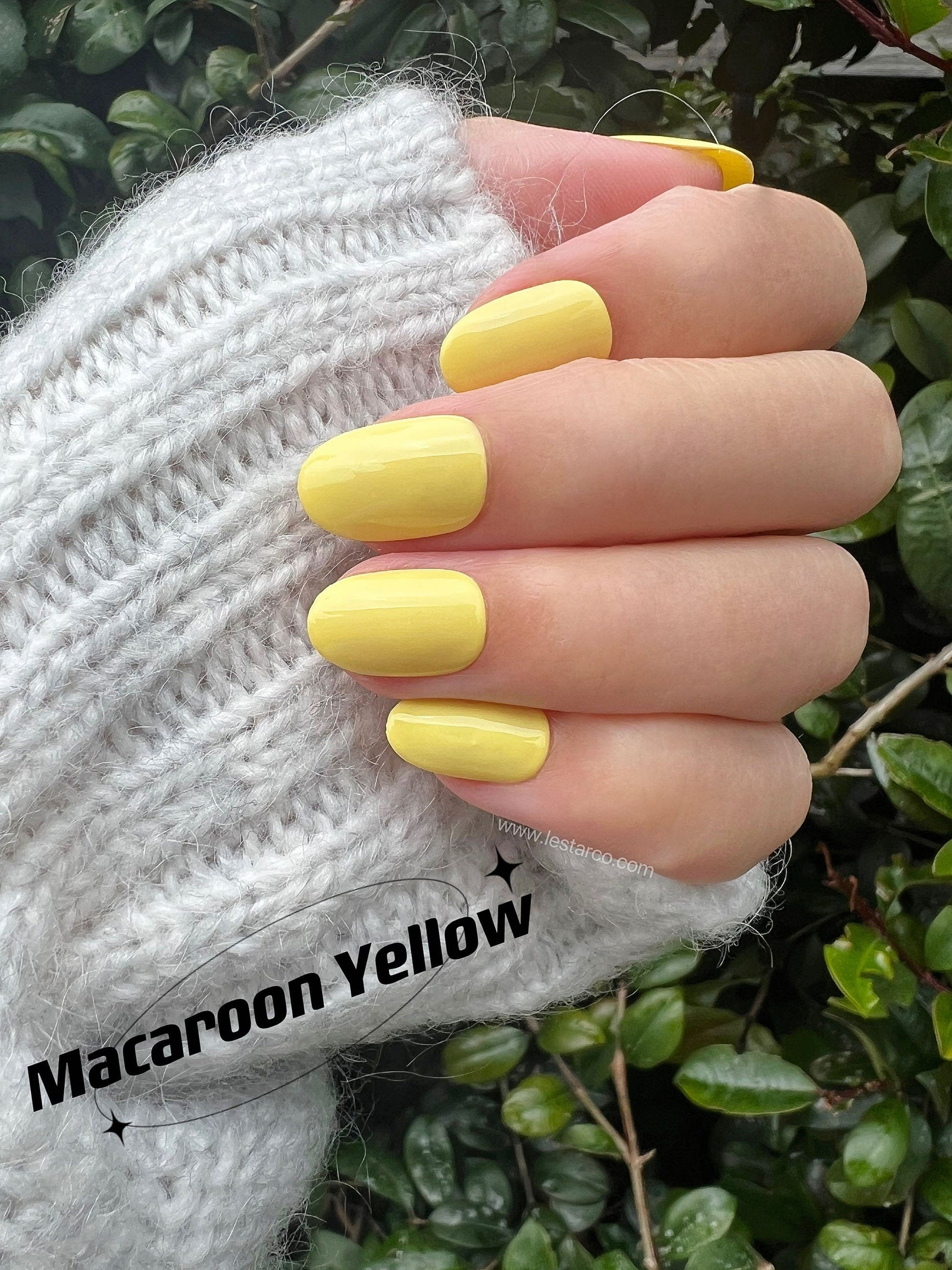 Macaroon Yellow | Baby Pastel Yellow | Ultra Shine Long Lasting Brush on UV Gels Home Nail DIY False Tips Manicure Nail Art Supply