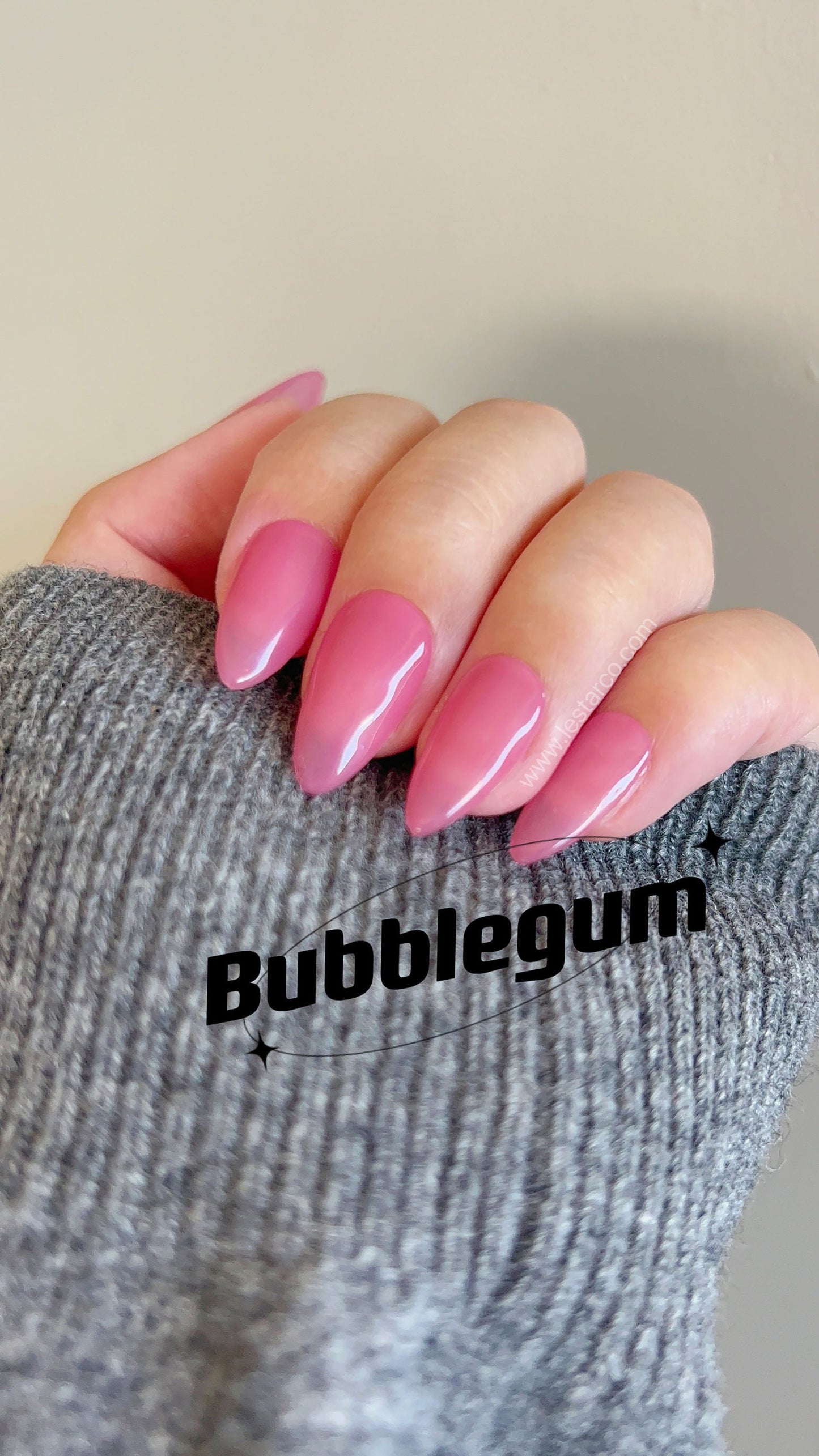 Bubblegum | Sheer Jelly Pink | Ultra Shine Long Lasting Brush on UV Gels Home Nail DIY False Tips Manicure Nail Art Supply