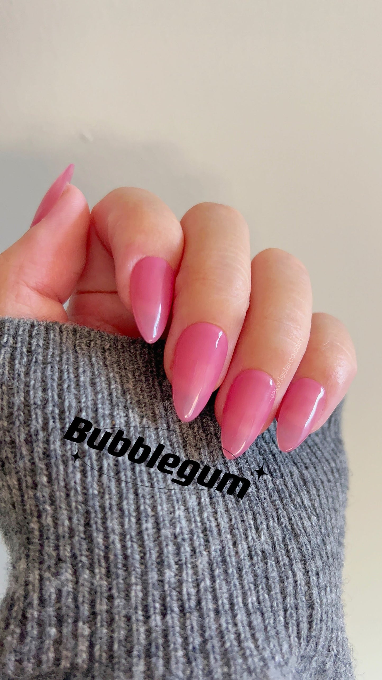 Bubblegum | Sheer Jelly Pink | Ultra Shine Long Lasting Brush on UV Gels Home Nail DIY False Tips Manicure Nail Art Supply