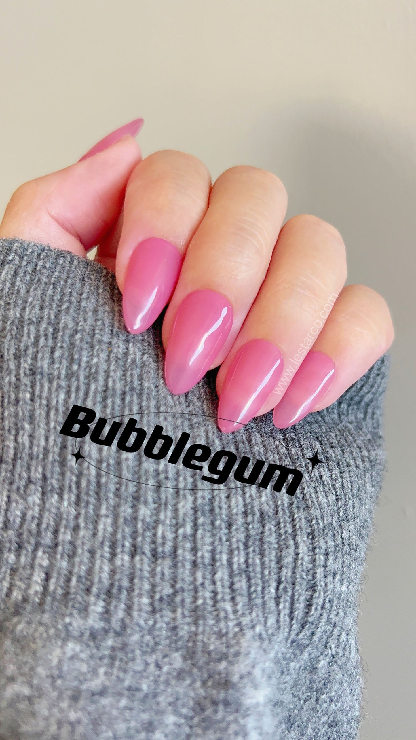 Bubblegum | Sheer Jelly Pink | Ultra Shine Long Lasting Brush on UV Gels Home Nail DIY False Tips Manicure Nail Art Supply