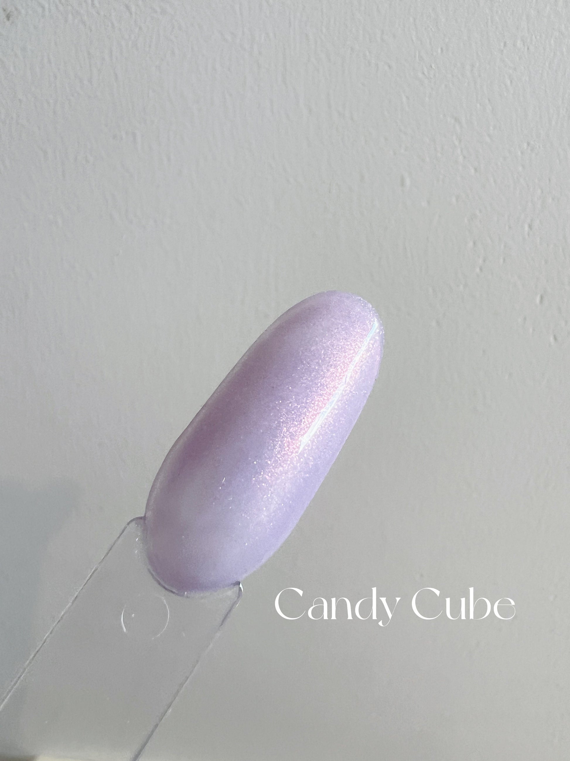 Candy Cube Gel Polish | Lavender w/Red Shimmer | Ultra Shine Long Lasting Brush on UV Gels Home Nail DIY False Tips Manicure Nail Art Supply