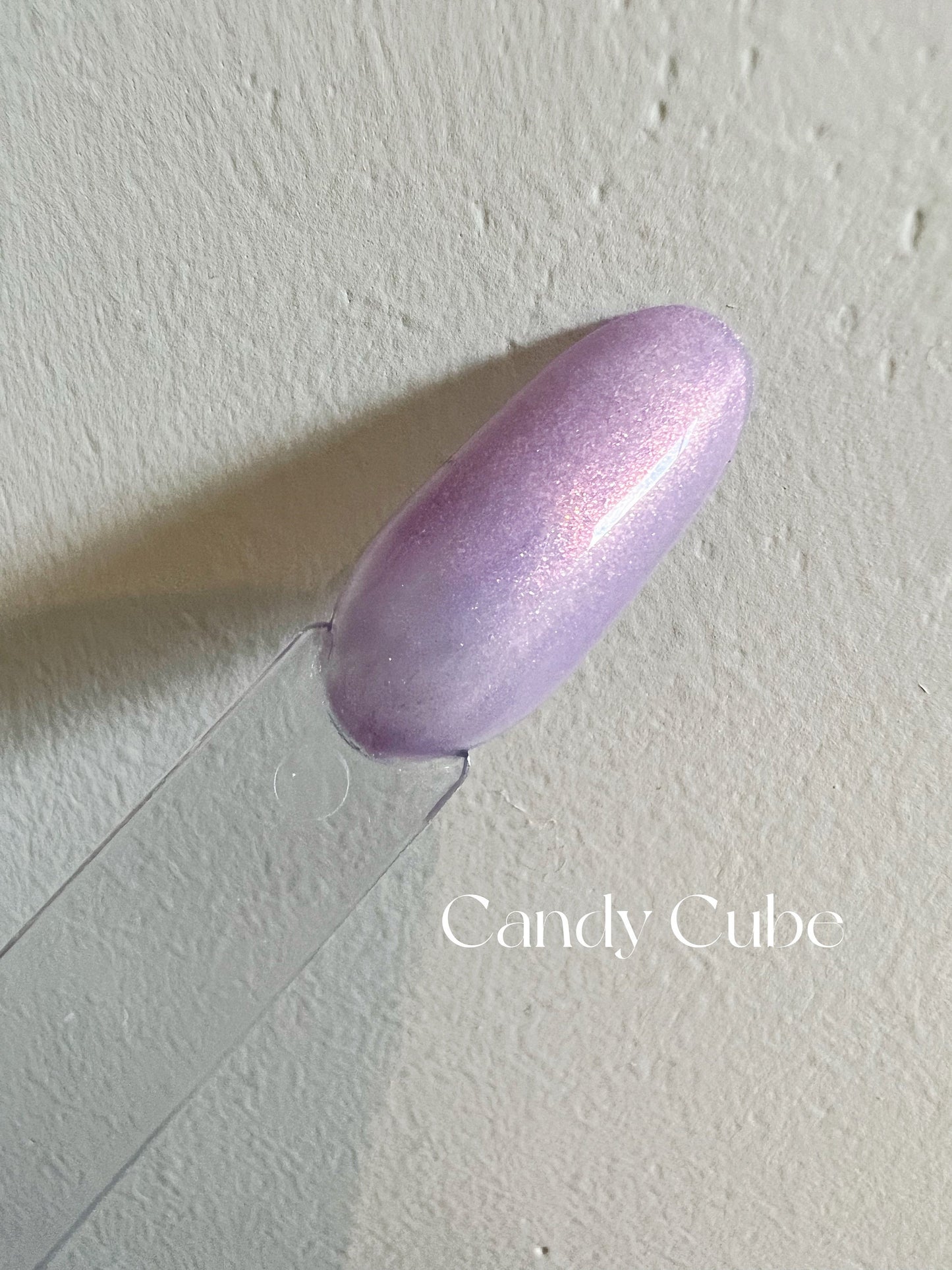 Candy Cube Gel Polish | Lavender w/Red Shimmer | Ultra Shine Long Lasting Brush on UV Gels Home Nail DIY False Tips Manicure Nail Art Supply