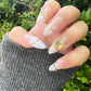 Reusable Glittering Elegance | Premium Press on Nails Gel | Fake Nails | Cute Fun Colorful Gel Nail Artist faux nails BB250