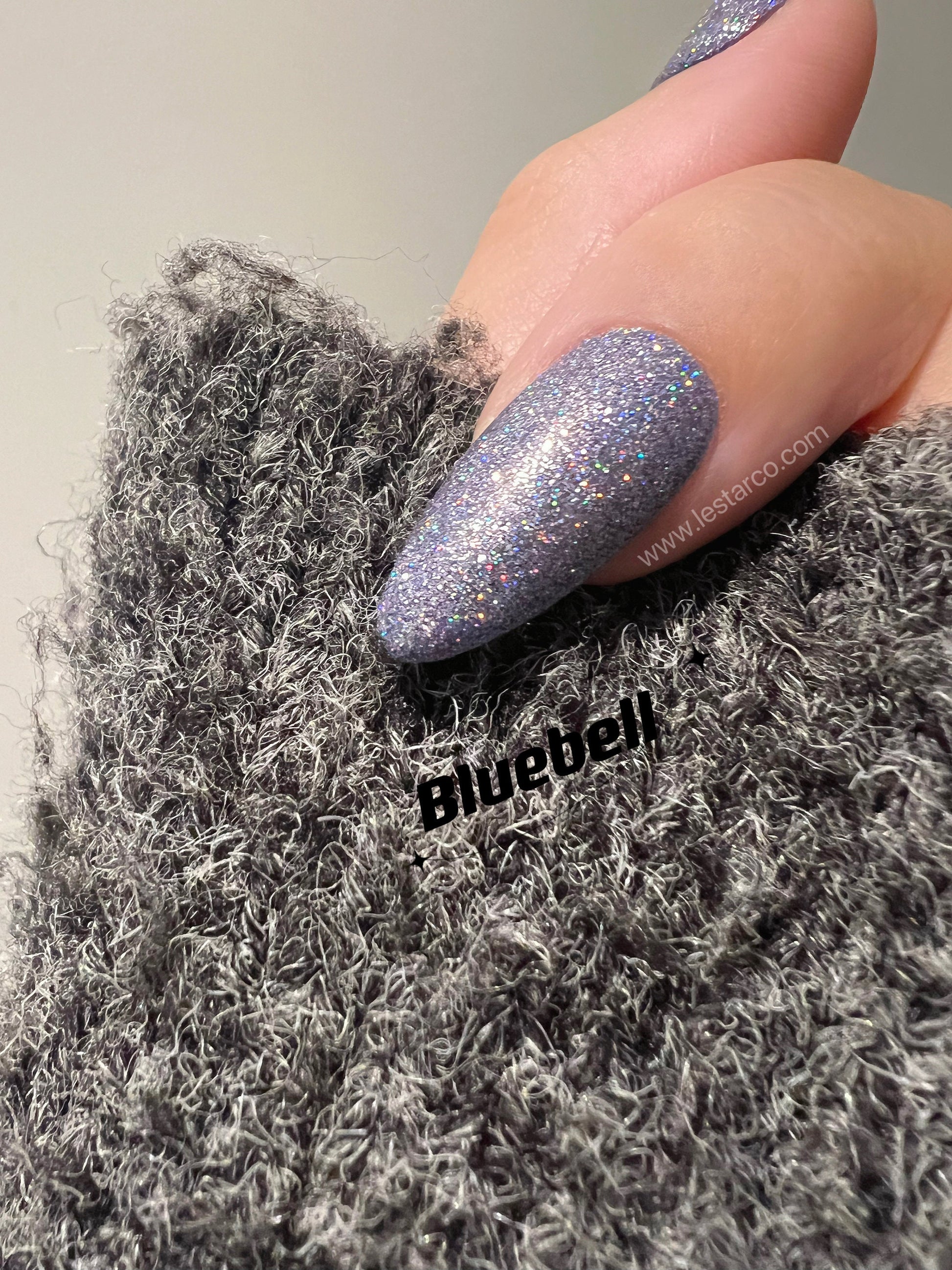 Bluebell | Holographic Glitter | Ultra Shine Long Lasting Brush on UV Gels Home Nail DIY False Tips Manicure Nail Art Supply