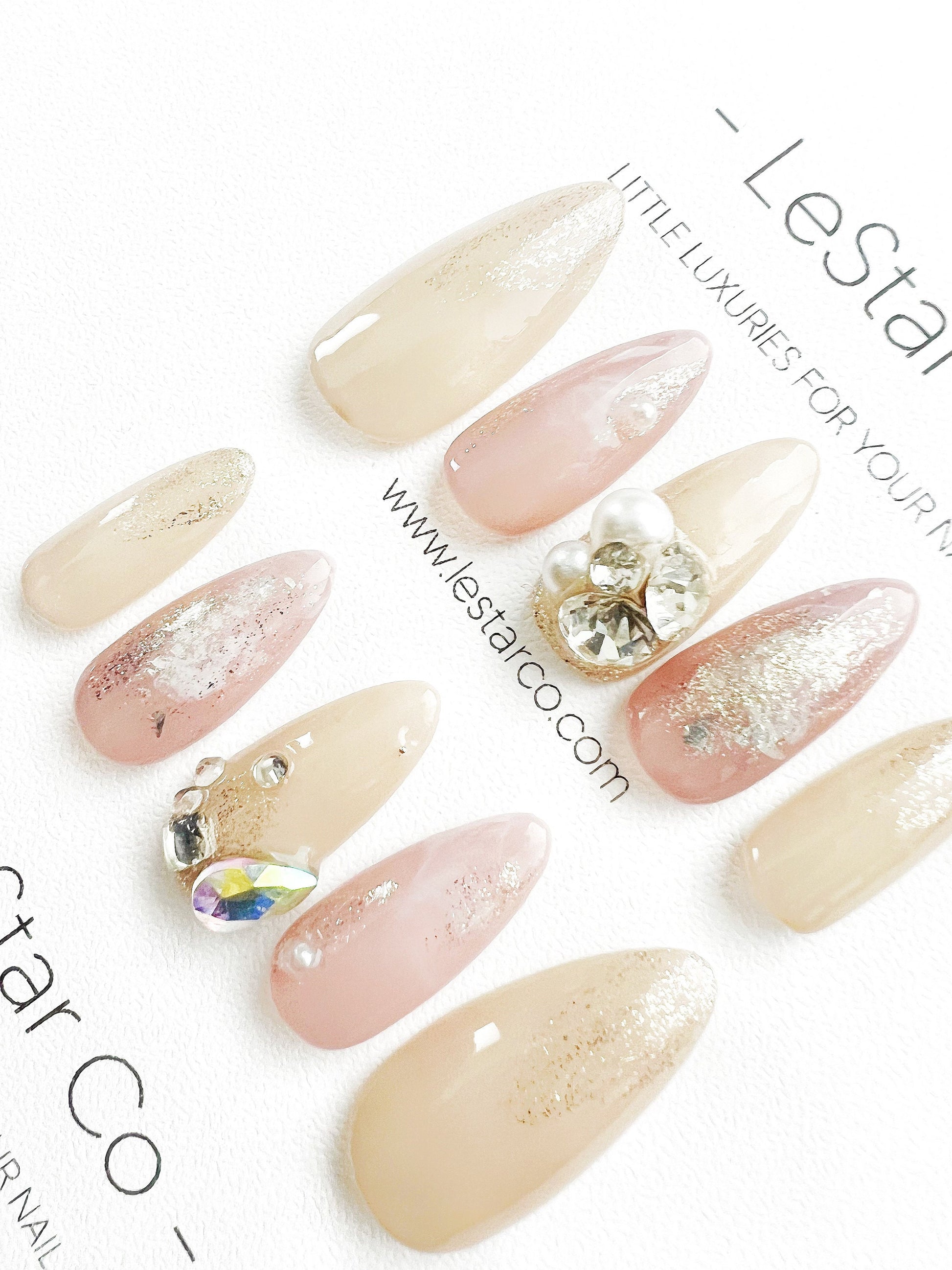 Reusable Treat Yourself | Premium Press on Nails Gel | Fake Nails | Cute Fun Colorful Gel Nail Artist faux nails ML290