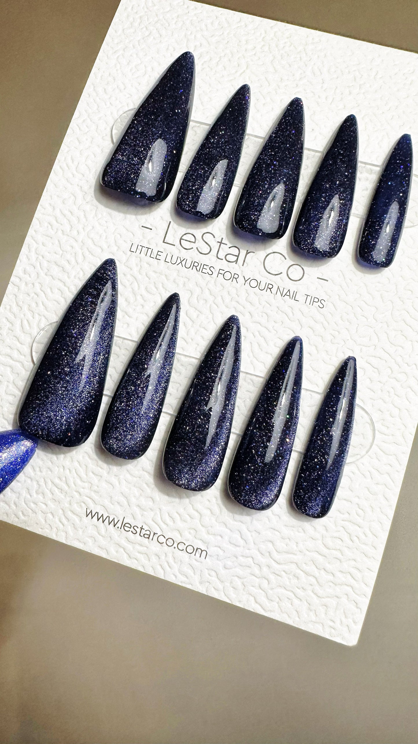 Reusable Supernova Spark Cat Eye Effect | Nails Premium Press on Nails Gel Manicure | Fake Nails | Handmade | Lestarco nails 486zz