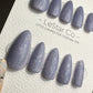 Reusable Periwinkle Cat Eye Effect| Nails Premium Press on Nails Gel Manicure | Fake Nails | Handmade | Lestarco faux nails 496zz