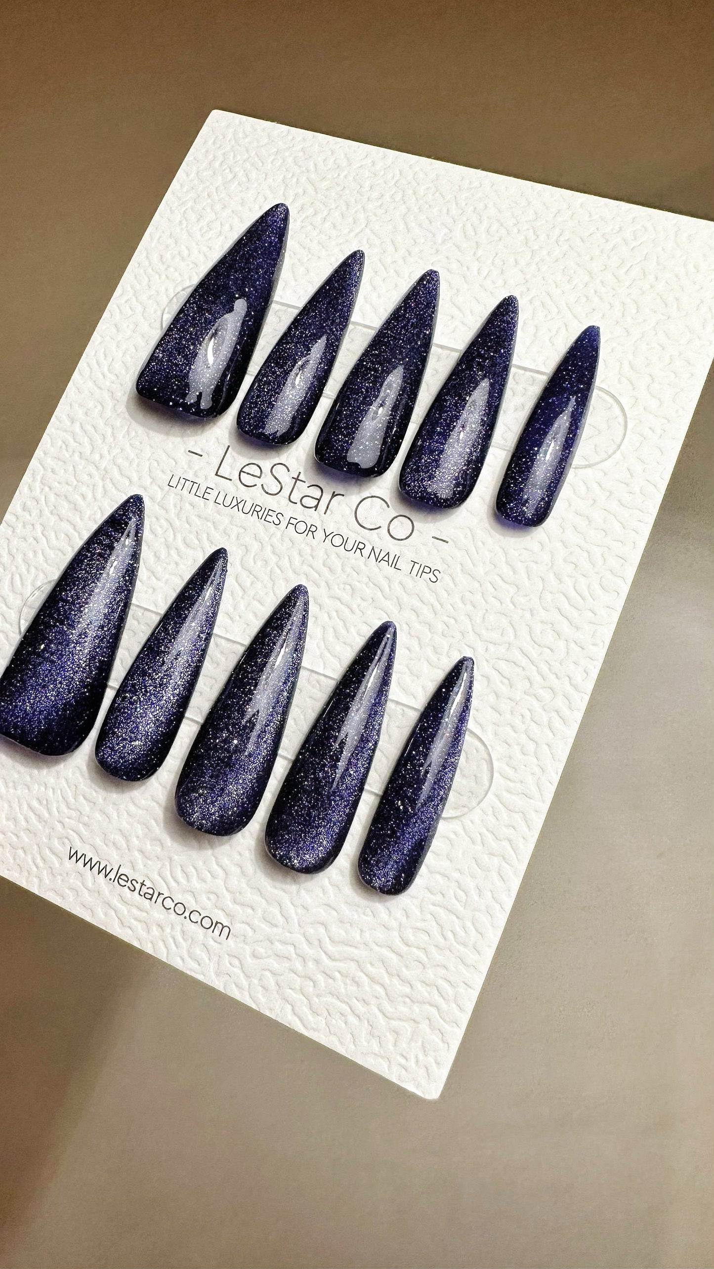 Reusable Supernova Spark Cat Eye Effect | Nails Premium Press on Nails Gel Manicure | Fake Nails | Handmade | Lestarco nails 486zz