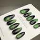 Reusable Green Aurora | Nails Premium Press on Nails Gel Manicure | Fake Nails | Handmade | Lestarco faux nails TMR507