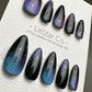 Reusable Blue-Purple Aurora | Nails Premium Press on Nails Gel Manicure | Fake Nails | Handmade | Lestarco faux nails TMR509