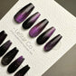 Reusable Pink-Purple Aurora | Nails Premium Press on Nails Gel Manicure | Fake Nails | Handmade | Lestarco faux nails TMR510