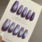 Reusable Lavender Lustre Purple Cat eye | Nails Premium Press on Nails Gel Manicure | Fake Nails | Handmade | Lestarco faux nails TMR516