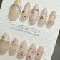 Reusable Sweet Sneak Peek | Premium Press on Nails Gel | Fake Nails | Cute Fun Colorful Gel Nail Artist faux nails TMR527