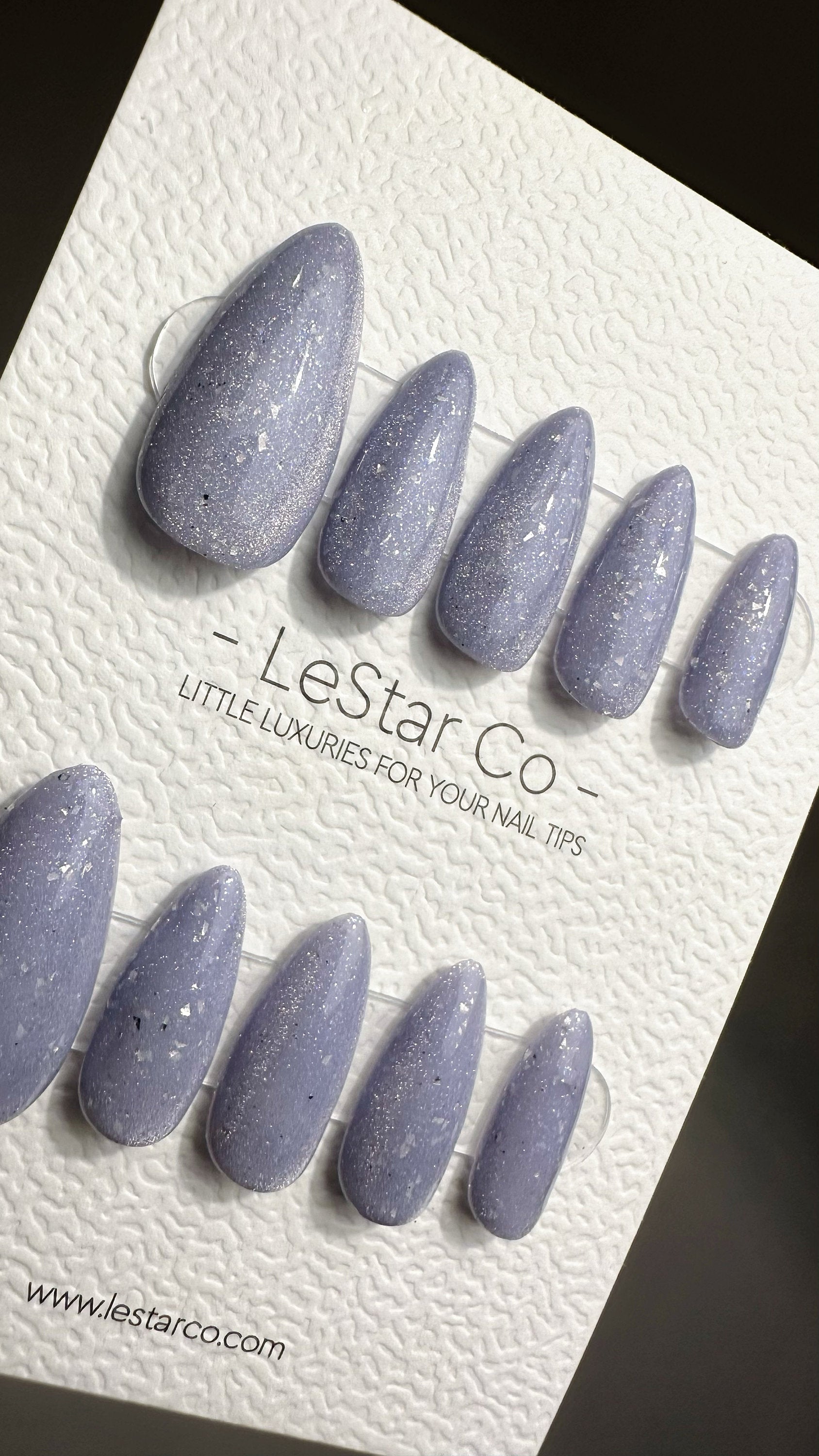 Reusable Periwinkle Cat Eye Effect| Nails Premium Press on Nails Gel Manicure | Fake Nails | Handmade | Lestarco faux nails 496zz