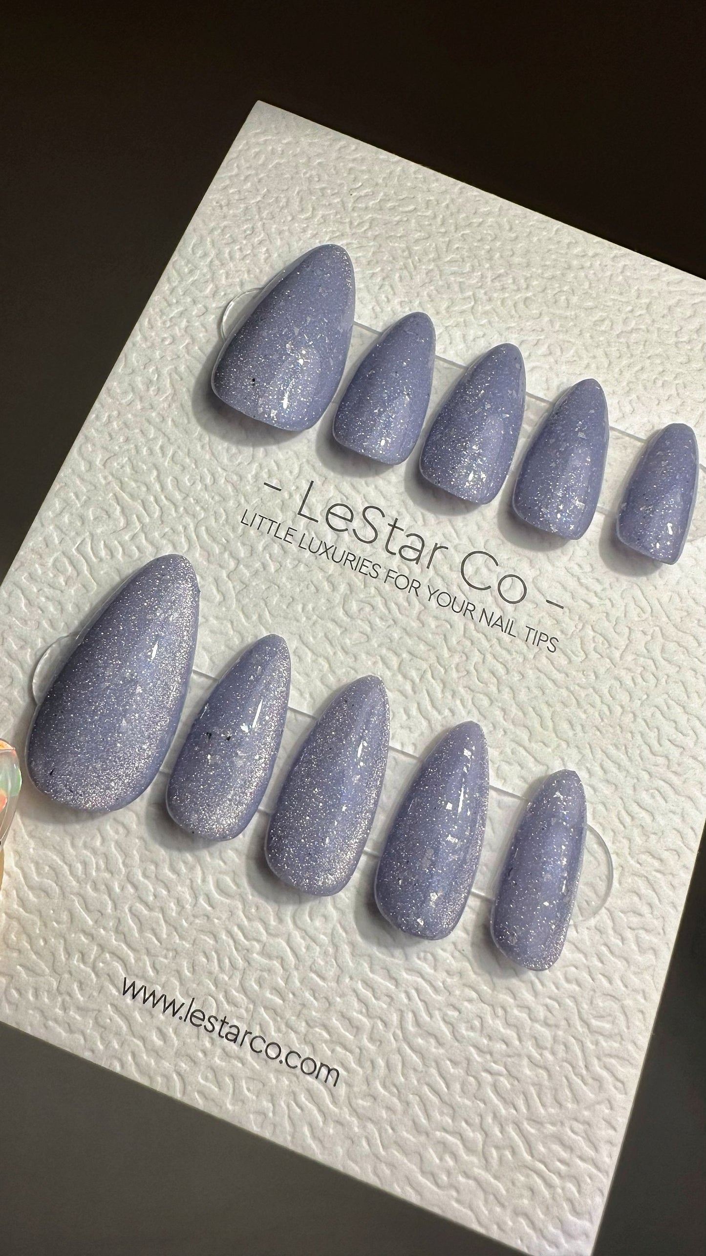 Reusable Periwinkle Cat Eye Effect| Nails Premium Press on Nails Gel Manicure | Fake Nails | Handmade | Lestarco faux nails 496zz