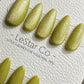 Reusable Lustrous Leaf Green Cat Eye Effect| Nails Premium Press on Nails Gel Manicure | Fake Nails | Handmade | Lestarco faux nails 497zz