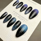 Reusable Blue-Purple Aurora | Nails Premium Press on Nails Gel Manicure | Fake Nails | Handmade | Lestarco faux nails TMR509