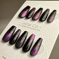 Reusable Pink-Purple Aurora | Nails Premium Press on Nails Gel Manicure | Fake Nails | Handmade | Lestarco faux nails TMR510