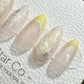 Reusable Epic Win Yellow French Tip | Premium Press on Nails Gel | Fake Nails | Cute Colorful Gel Nail faux nails BB559