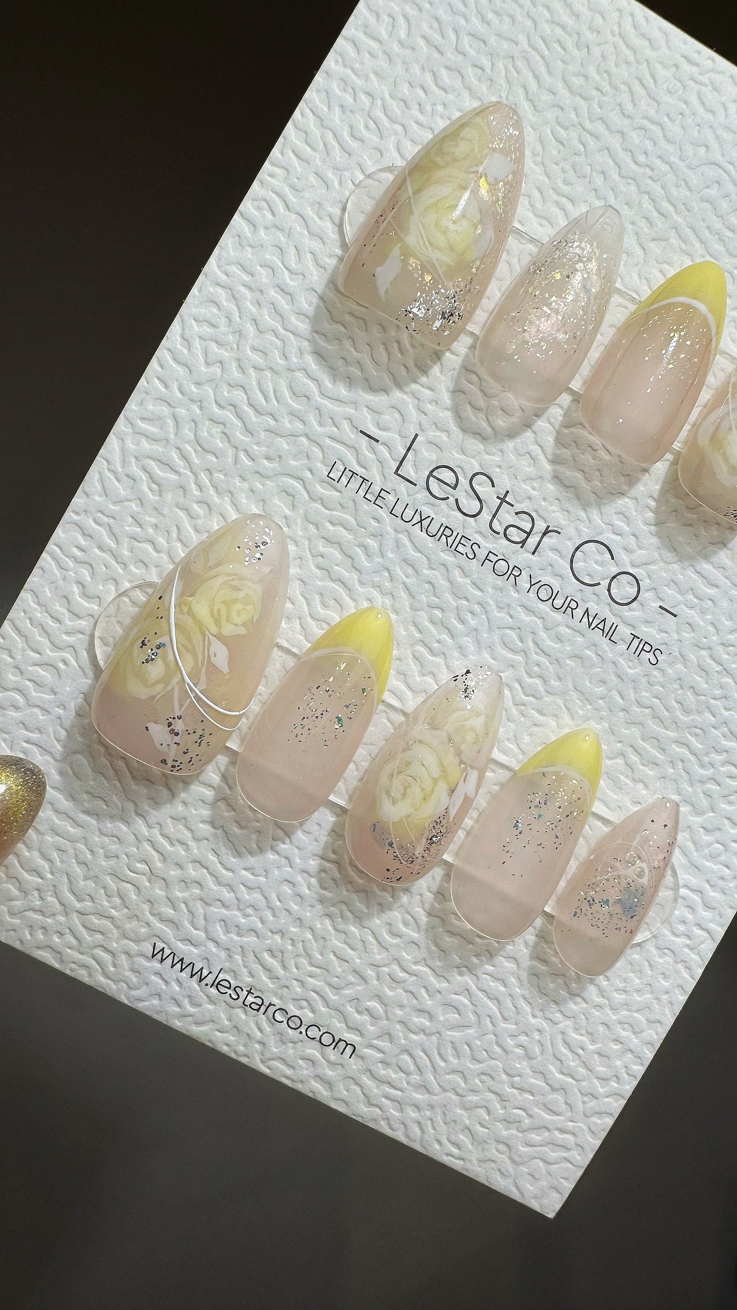 Reusable Epic Win Yellow French Tip | Premium Press on Nails Gel | Fake Nails | Cute Colorful Gel Nail faux nails BB559