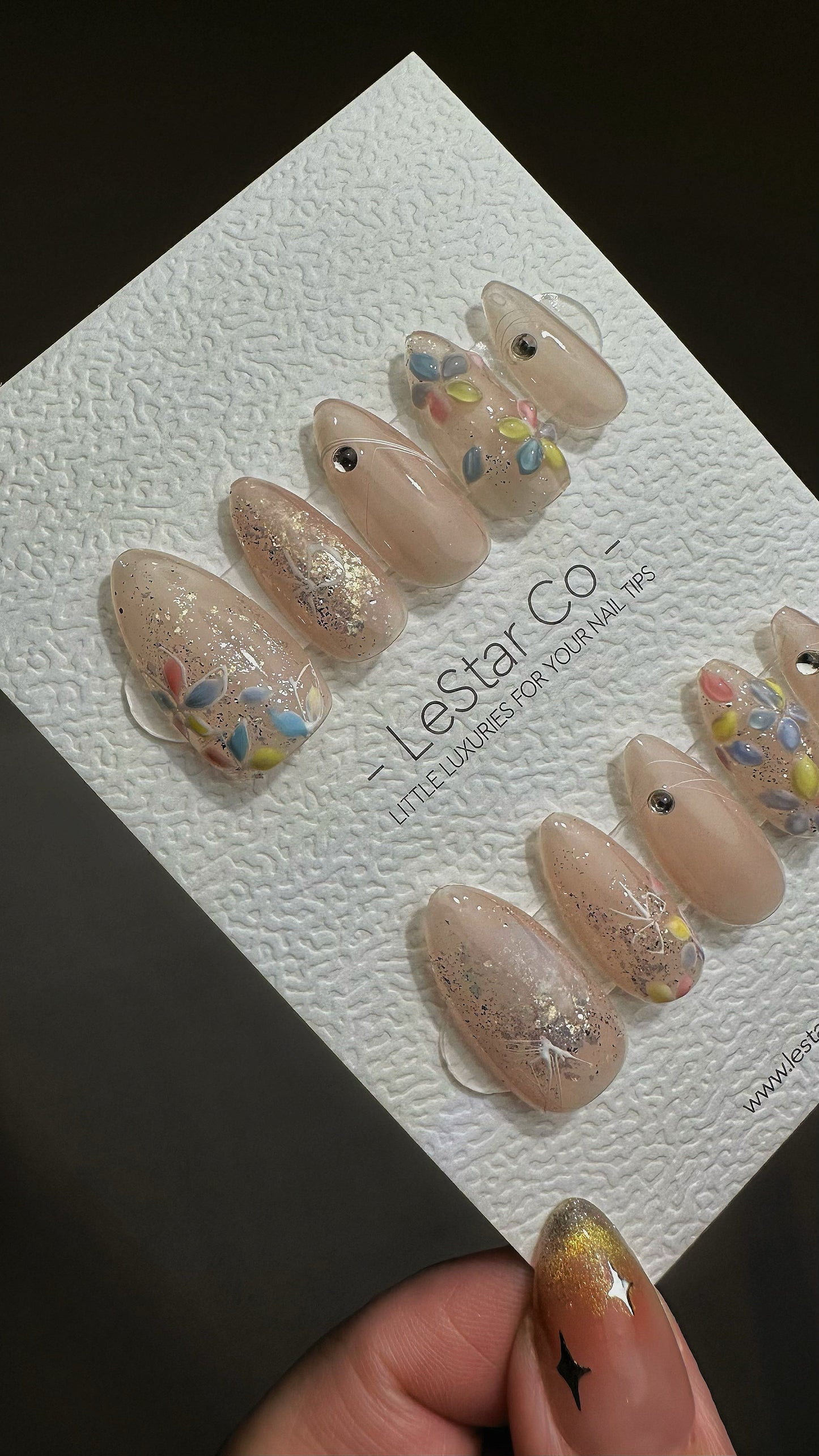 Reusable Afternoon Tea Party | Premium Press on Nails Gel | Fake Nails | Cute Colorful Gel Nail faux nails BB560