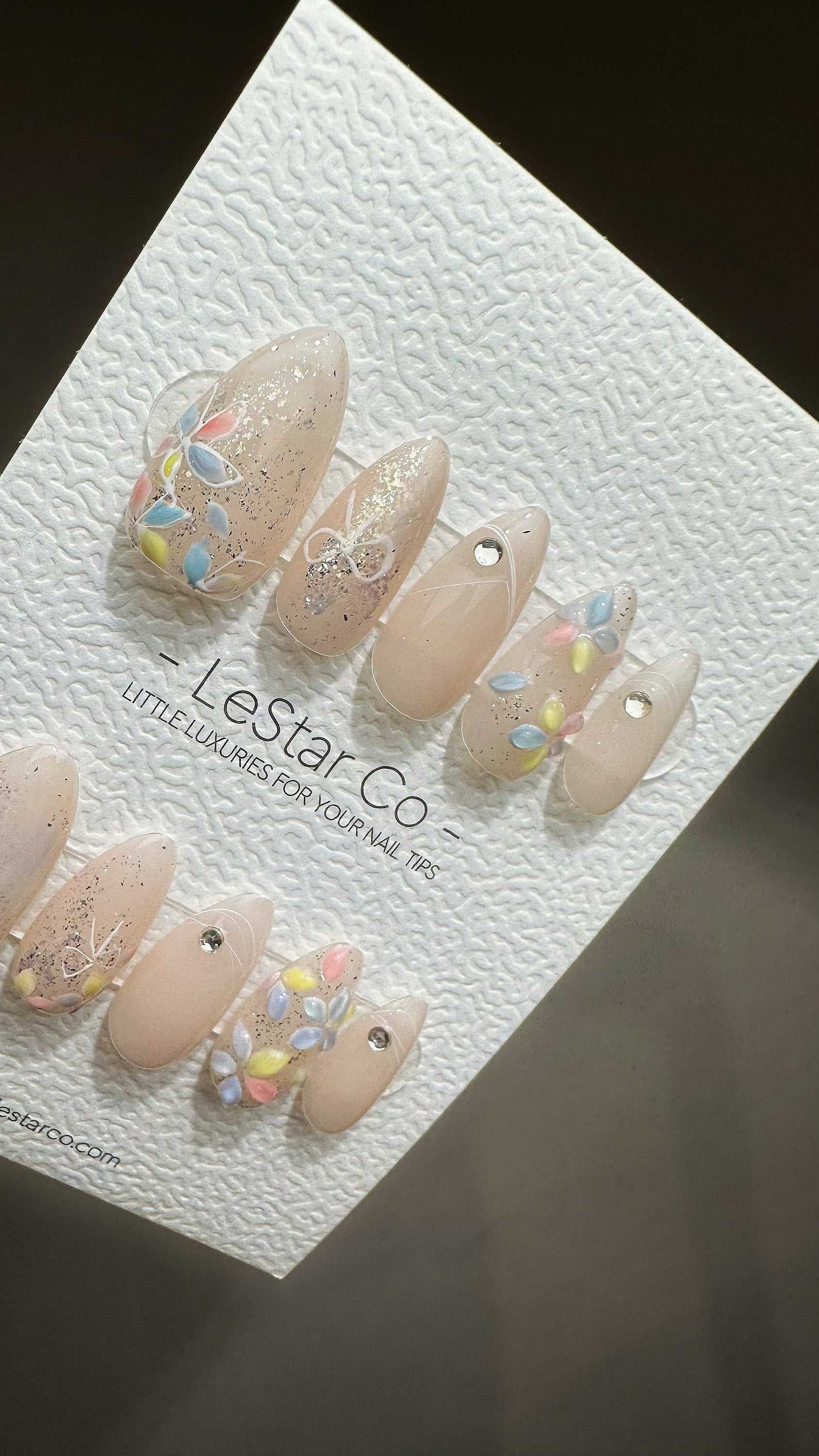 Reusable Afternoon Tea Party | Premium Press on Nails Gel | Fake Nails | Cute Colorful Gel Nail faux nails BB560