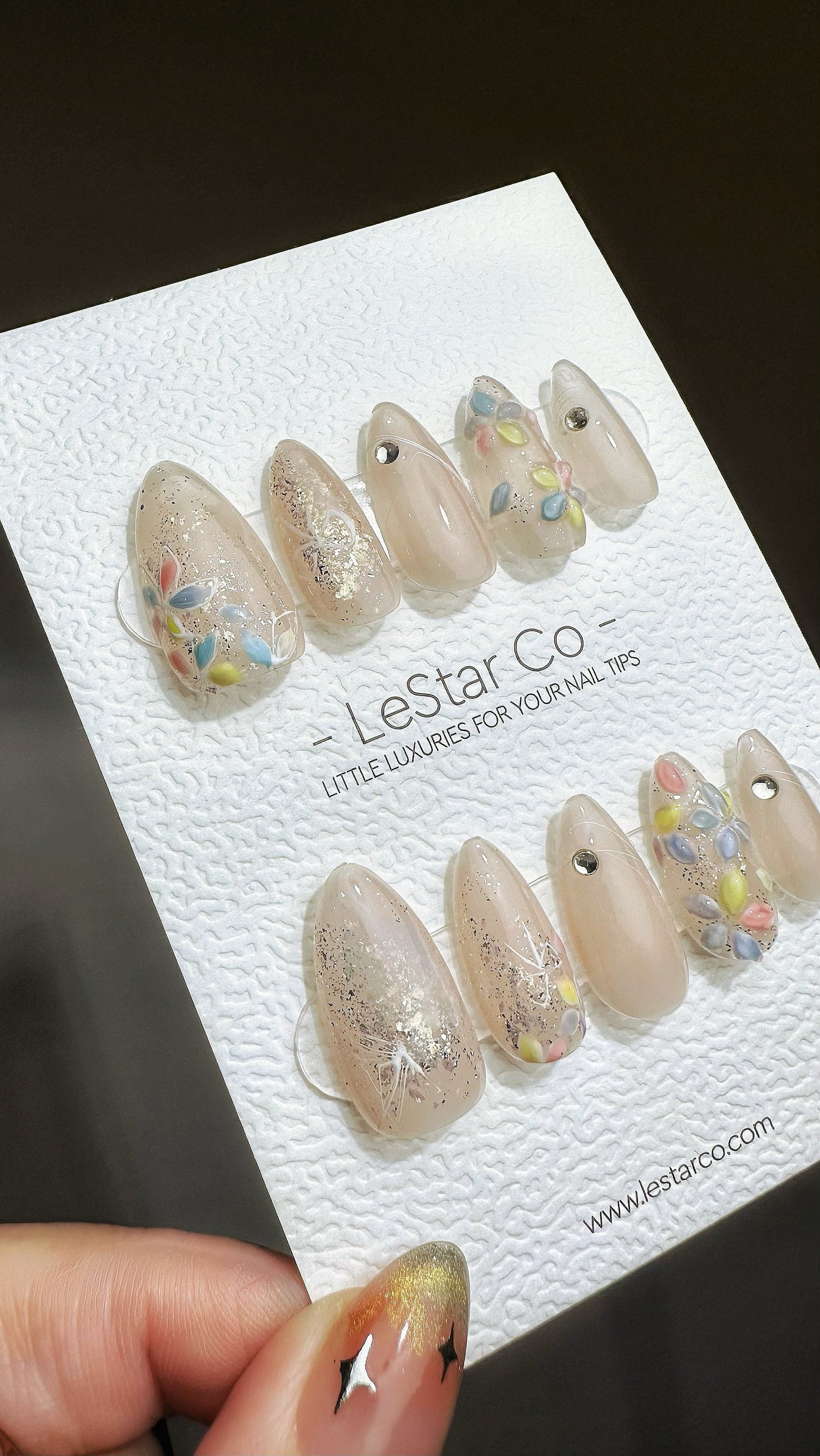 Reusable Afternoon Tea Party | Premium Press on Nails Gel | Fake Nails | Cute Colorful Gel Nail faux nails BB560