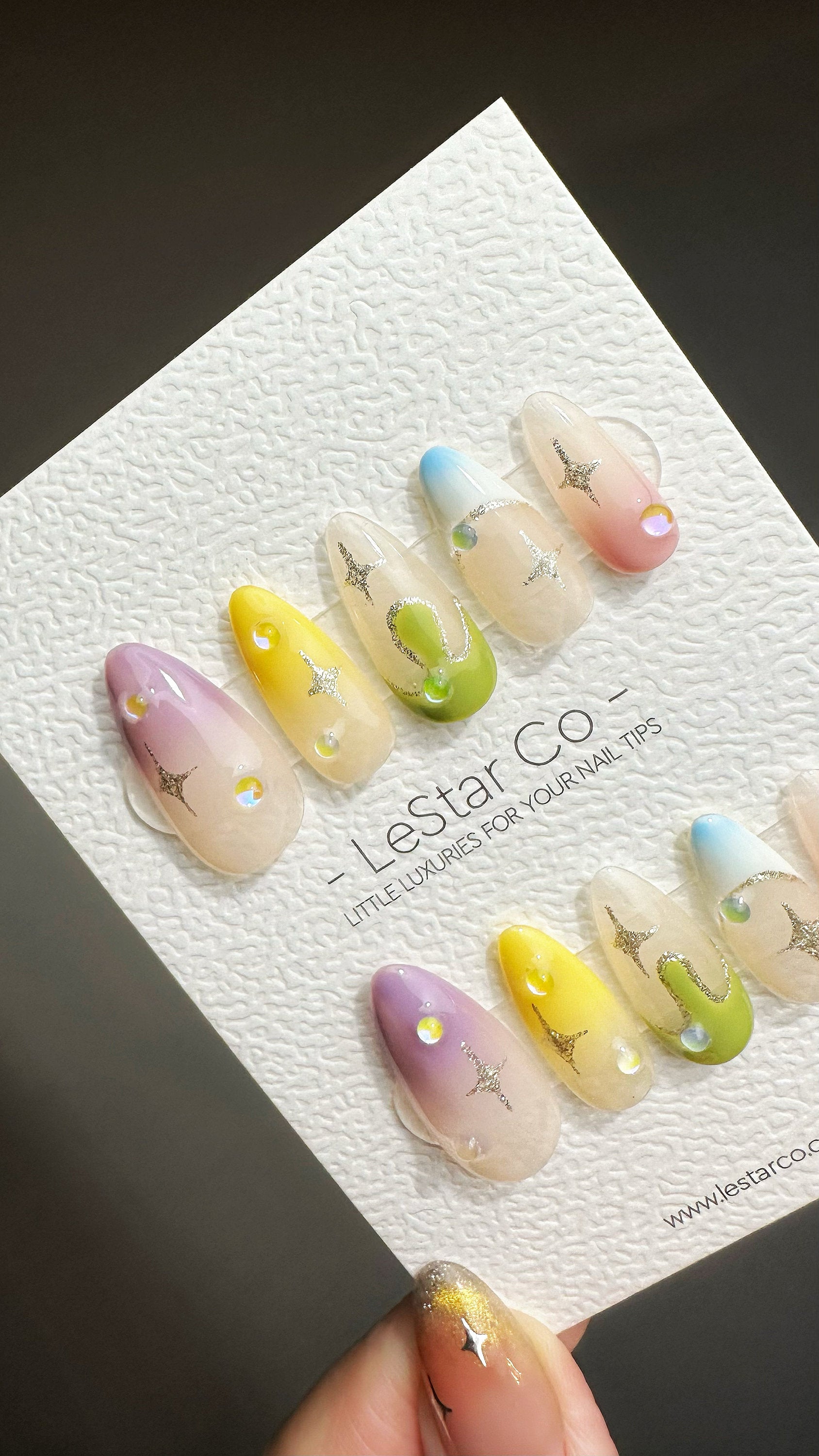 Reusable Fever Dream | Premium Press on Nails Gel | Fake Nails | Cute Fun Colorful Gel Nail faux nails QN584