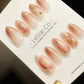 Reusable Glorious Sunset | Premium Press on Nails Gel | Fake Nails | Cute Fun Colorful Gel Nail Artist faux nails QN595