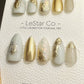 Reusable Up The Hill | Premium Press on Nails Gel | Fake Nails | Cute Fun Colorful Gel Nail Artist faux nails BB598