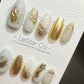 Reusable Up The Hill | Premium Press on Nails Gel | Fake Nails | Cute Fun Colorful Gel Nail Artist faux nails BB598